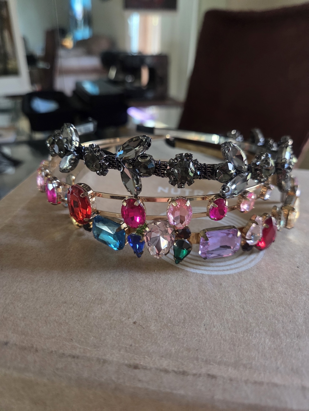 Multicolor Crystal Statement Headband - Women Jewelry